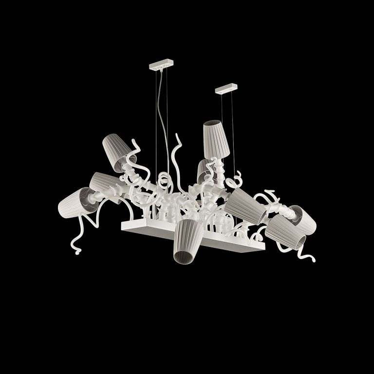 Lampada a sospensione in vetro soffiato Folie