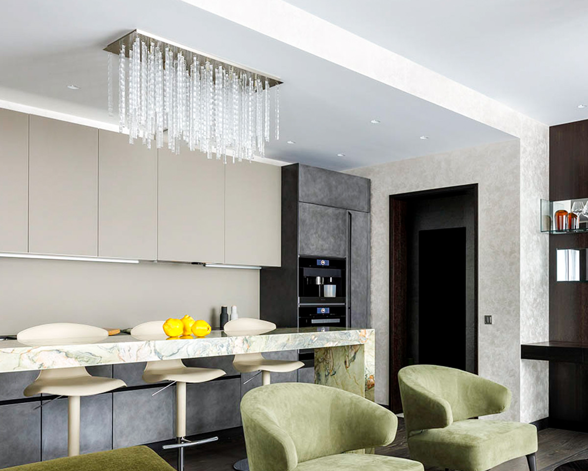 Polaris chandelier, private flat