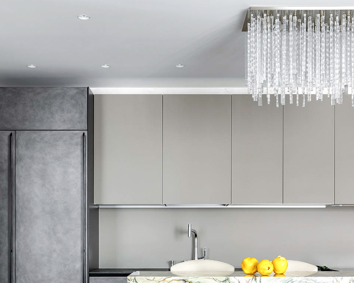 Polaris lampadario in appartamento design moderno