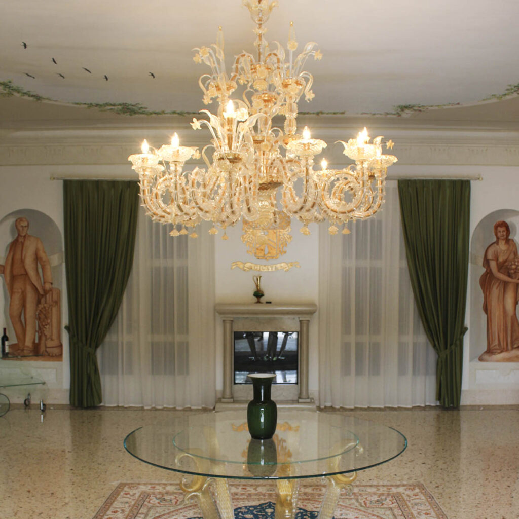 Sherazade handmade blown glass chandelier