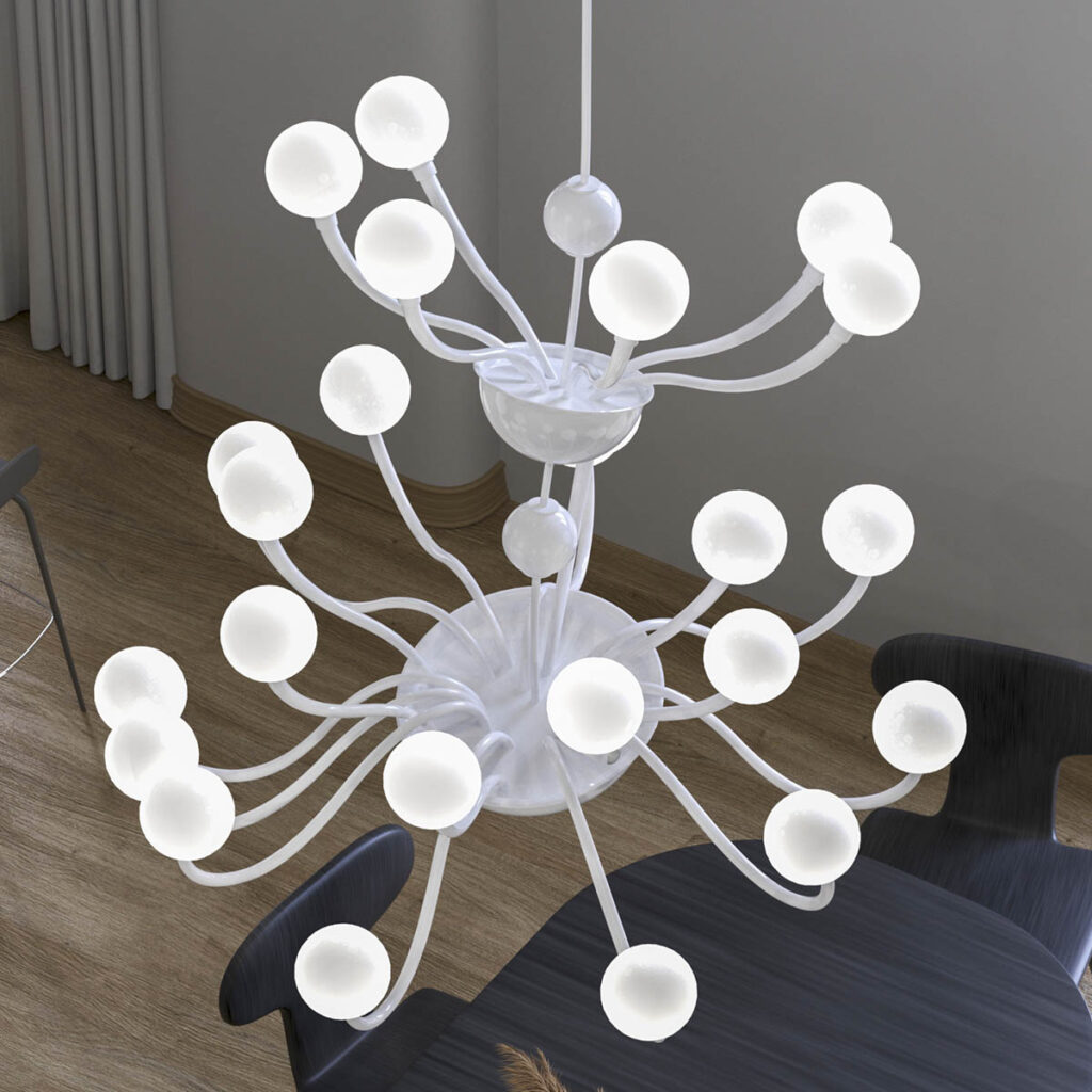 design Murano chandelier Dadaumpa by Multiforme