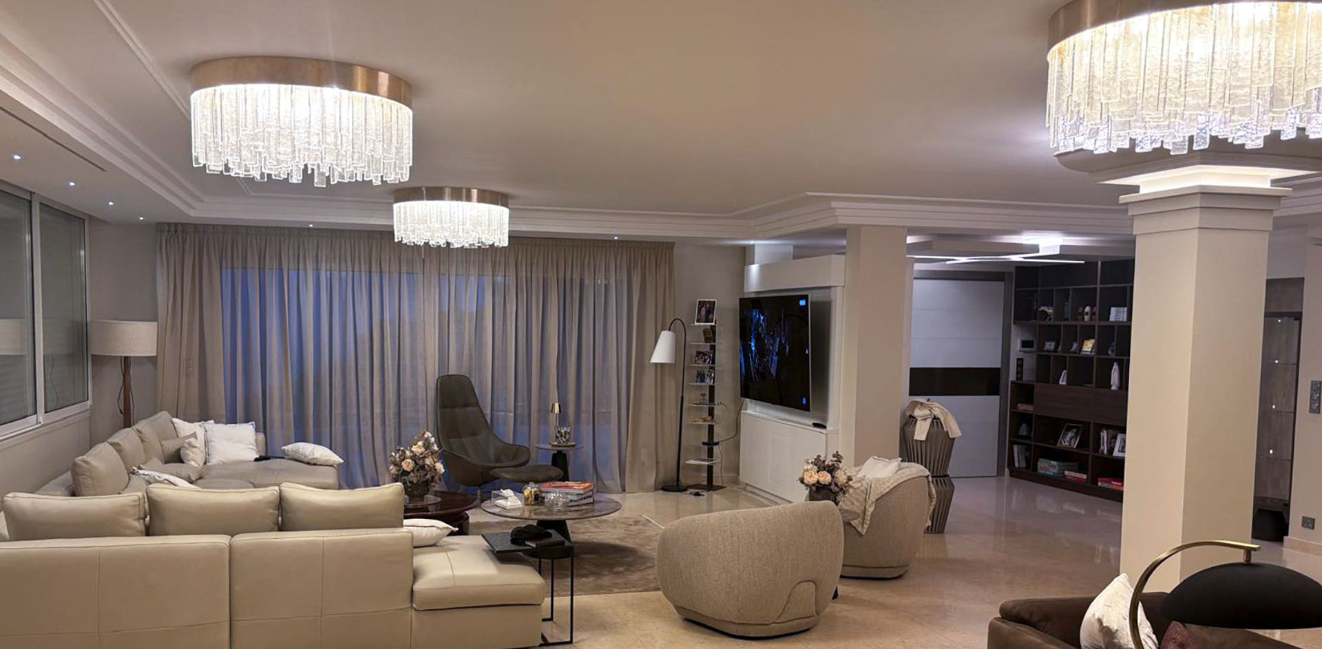 plafoniera Cosmopolitan Multiforme in vetro di Murano